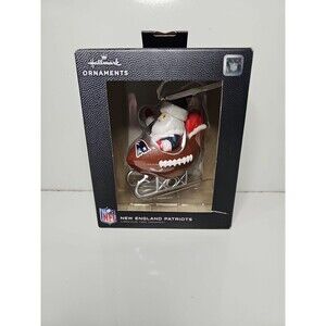 Hallmark "New England Patriots - Santa On A Football Sleigh" Christmas Ornament